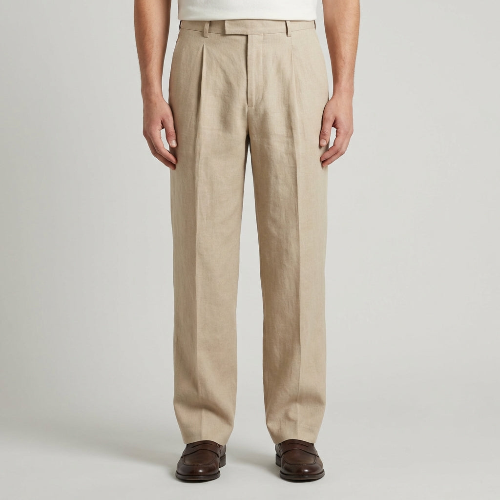 Široké společenské kalhoty s pukem