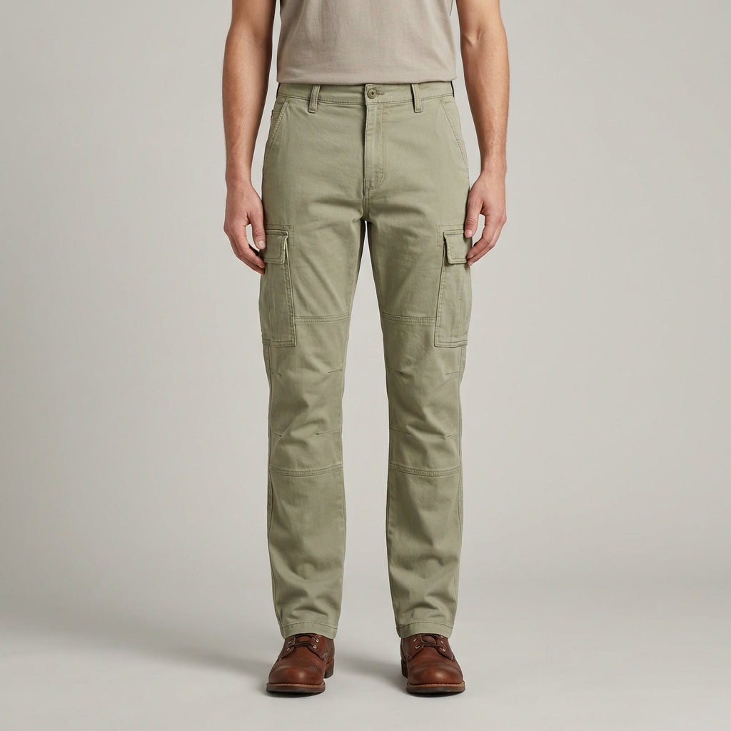 Kapsáčové kalhoty s rovnými nohavicemi a funkčními kapsami