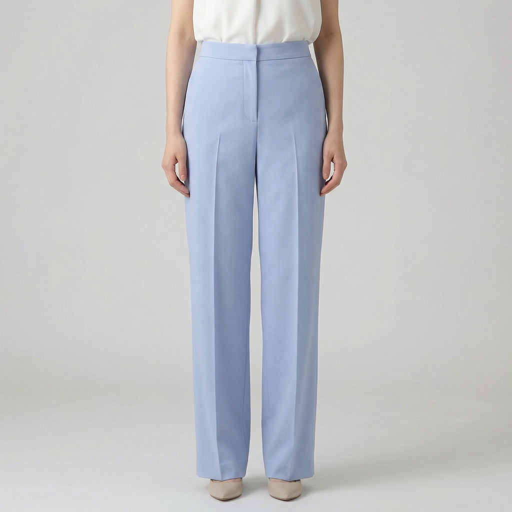 Kalhoty s vysokým pasem a širokými nohavicemi