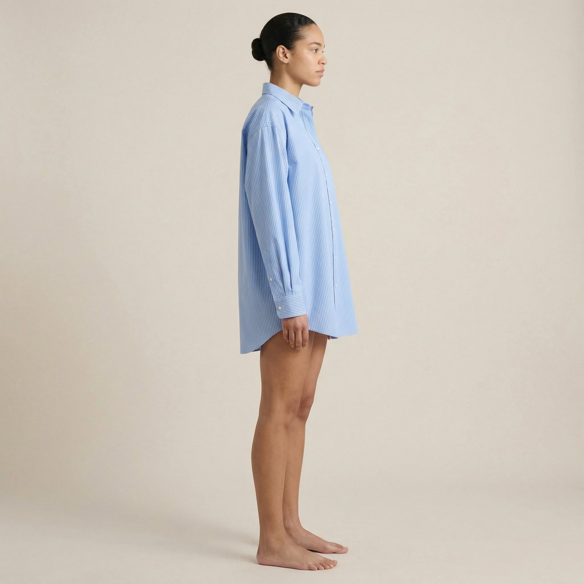 Oversized košile z bavlněného popelínu s knoflíky