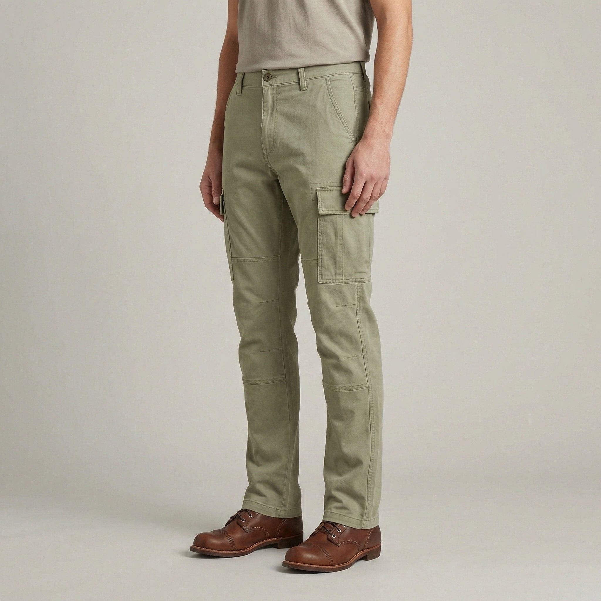 Kapsáčové kalhoty s rovnými nohavicemi a funkčními kapsami