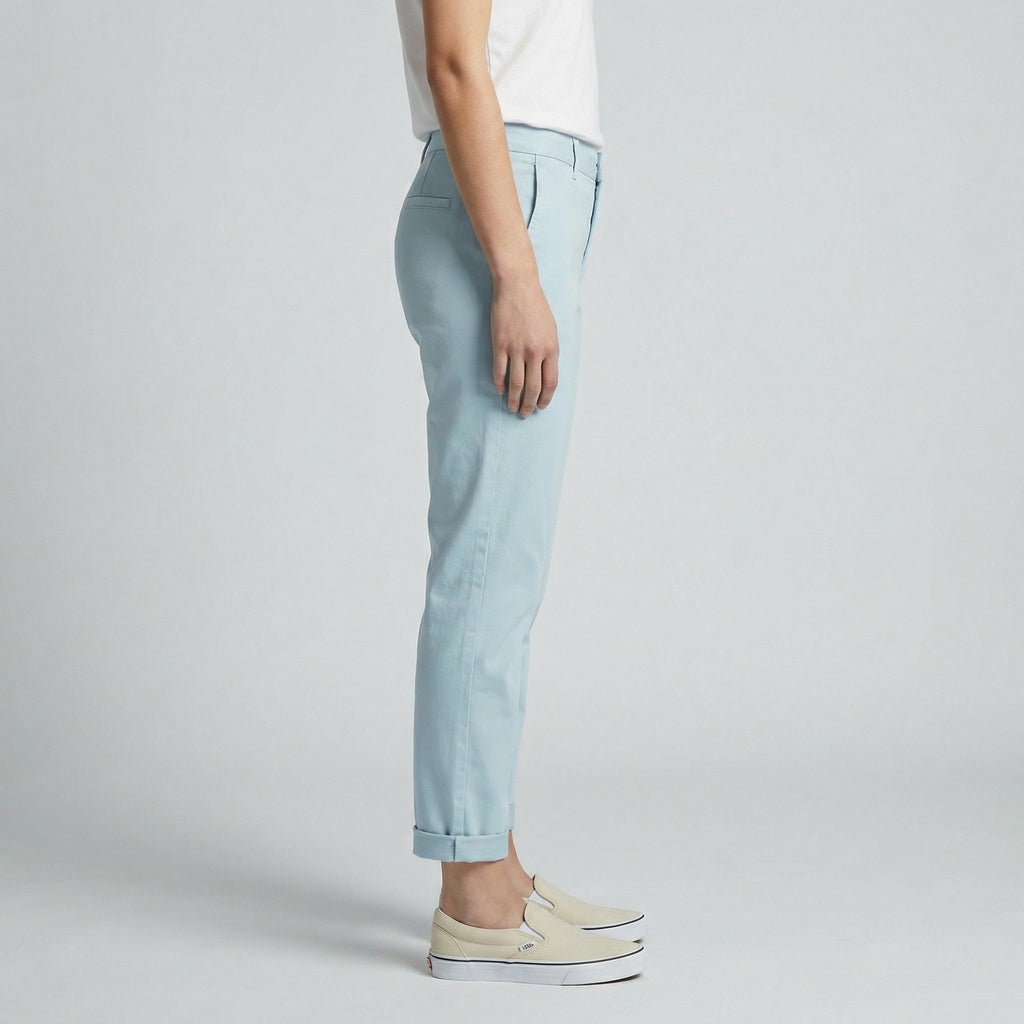 Zužené chinos kalhoty s ohrnutým lemem