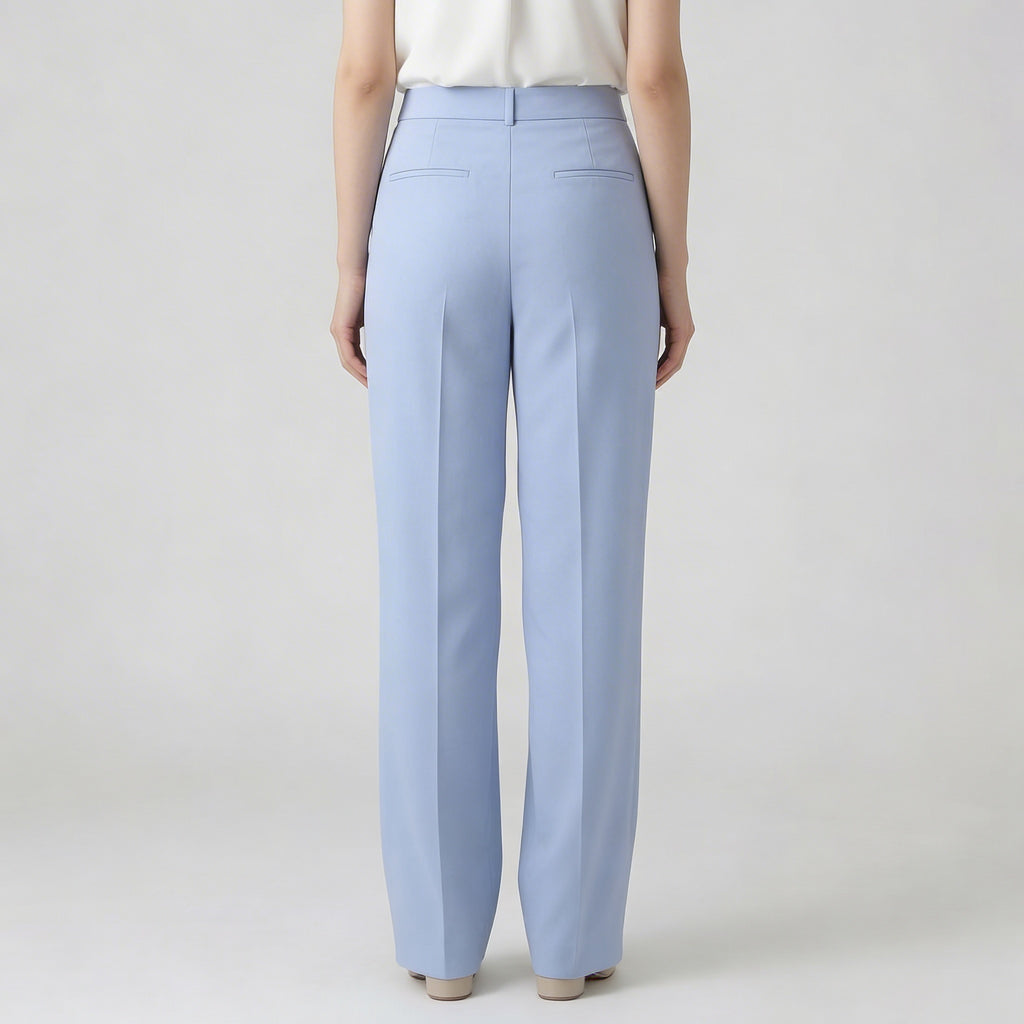 Kalhoty s vysokým pasem a širokými nohavicemi