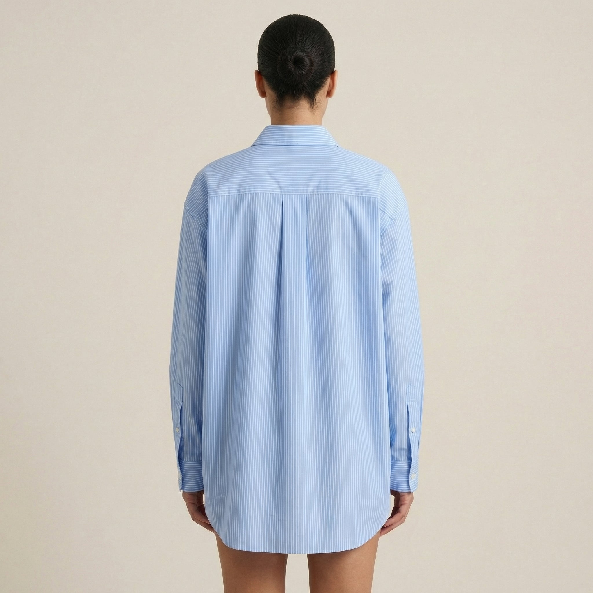 Oversized košile z bavlněného popelínu s knoflíky