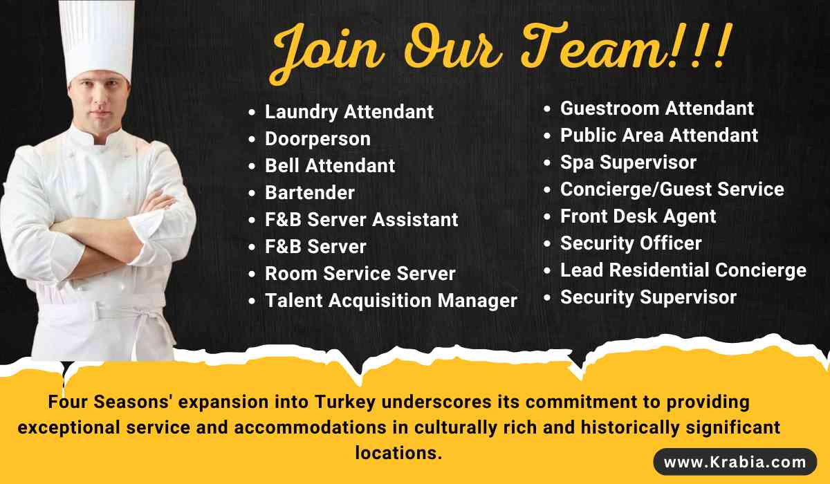 Four Seasons Hotels and Resorts Jobs Turkey