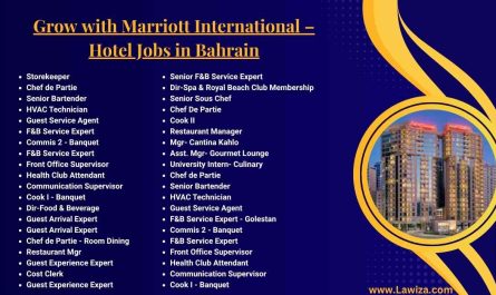Grow with Marriott International – Hotel Jobs in Bahrain